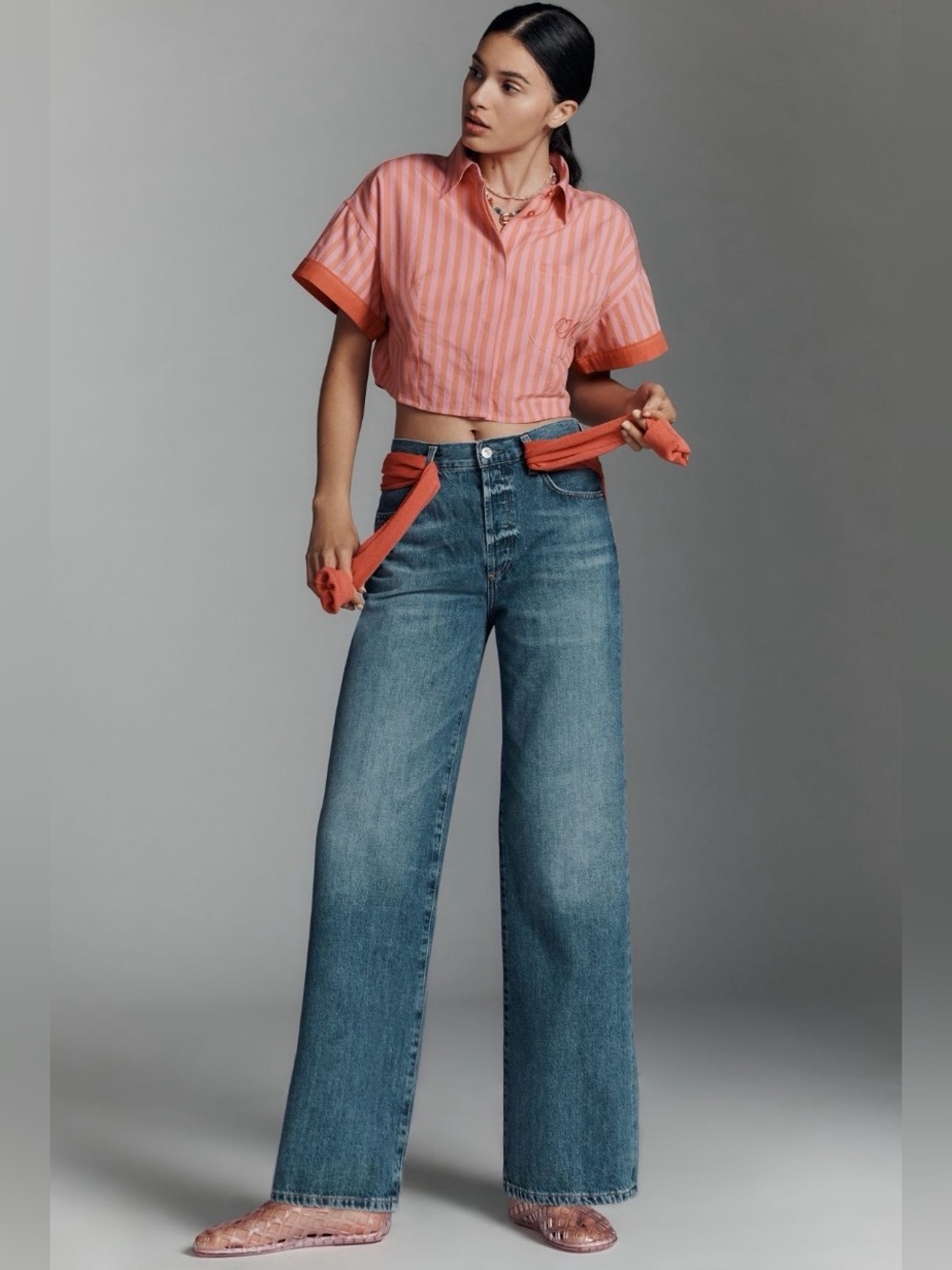 NWT! Citizens of Humanity Annina High-Rise
Wide-Leg Jeans Sunland Sz:26P
